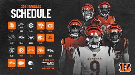 Cincinnati Bengals Schedule 2022 | Cincinnati bengals, Bengals ...