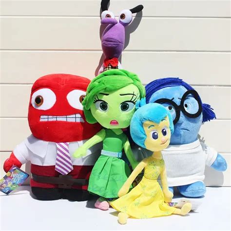 5 Style 28~45cm Inside Out Plush Toys Sadness Fear Joy Disgust Anger ...