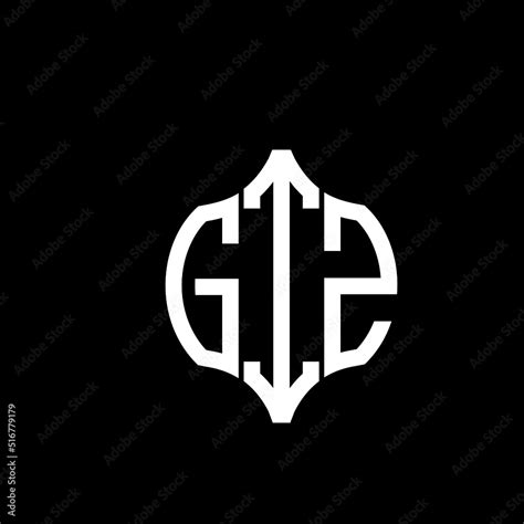 GIZ letter logo. GIZ best black background vector image. GIZ Monogram logo design for ...