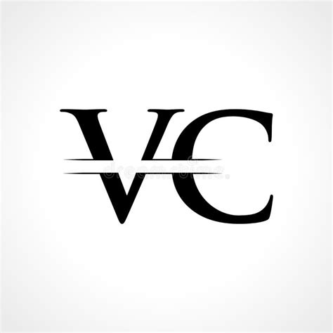 Creative Letter VC Logo Vector Template with Black Color. VC Logo Design Stock Vector ...