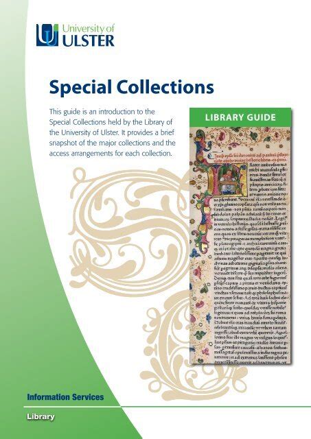 Special Collections Guide - University of Ulster Library