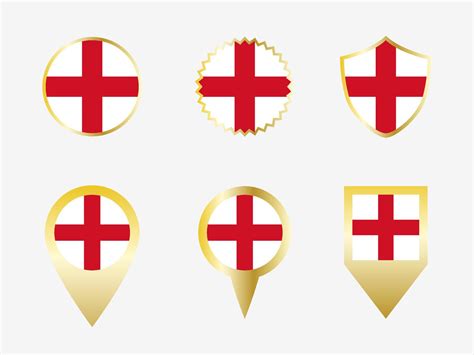 Vector flag set of England. 22805387 Vector Art at Vecteezy