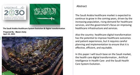 Saudi Arabia Healthcare System Evolution & Digital Transformation