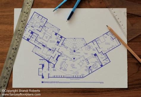 Frasier Floor Plan | Frasier Apartment Layout Poster