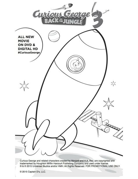 Curious George Free Coloring Pages