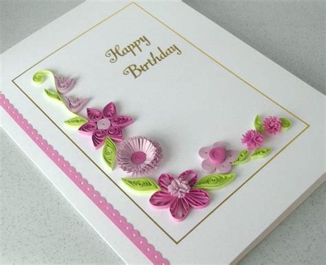 Paper quilling birthday card handmade can be personalized