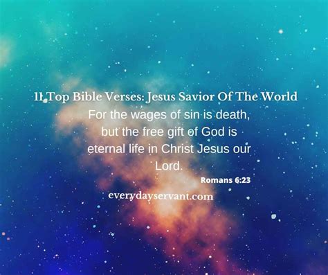 11 Top Bible Verses: Jesus Savior Of The World - Everyday Servant