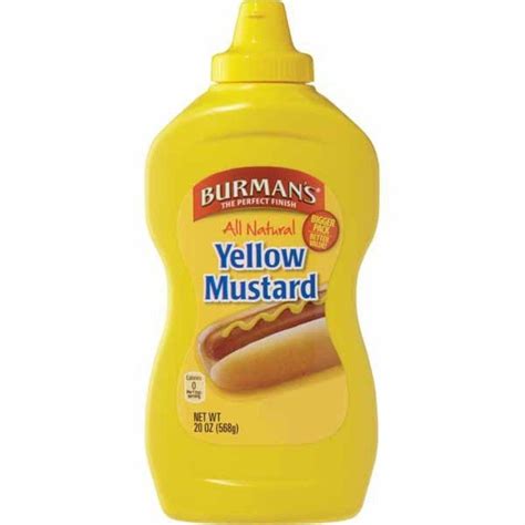 Burman’s Yellow Mustard | Mustard, Yellow mustard, Mustard bottle