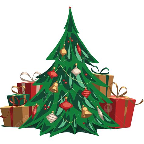 Cute Christmas Elements Vector Hd PNG Images, Cute Christmas Tree Element, Christmas, Festival ...