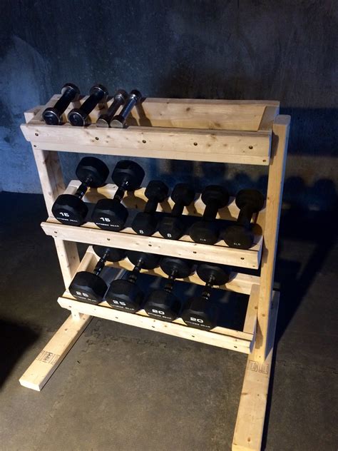 DIY dumbbell rack : homegym