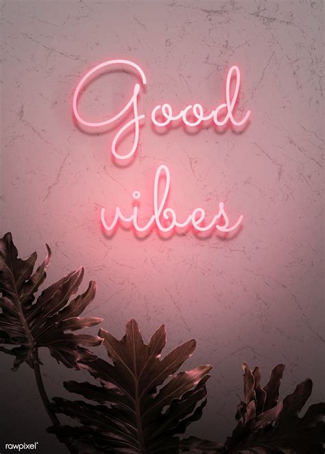 Download premium psd of Neon red good vibes on a wall 894340 | Neon signs, Neon wallpaper, Neon ...