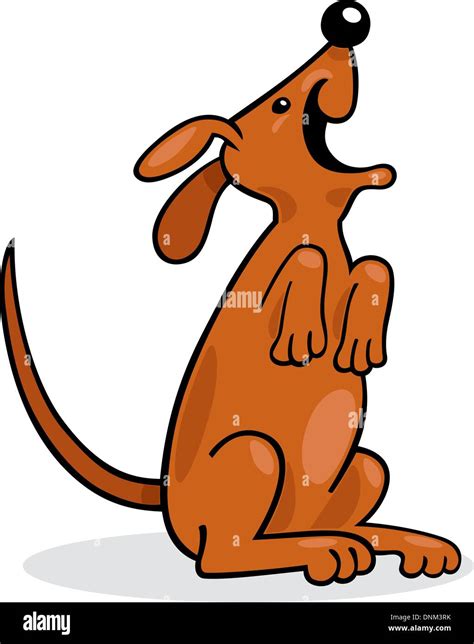 Illustration of happy barking dog Stock Vector Image & Art - Alamy