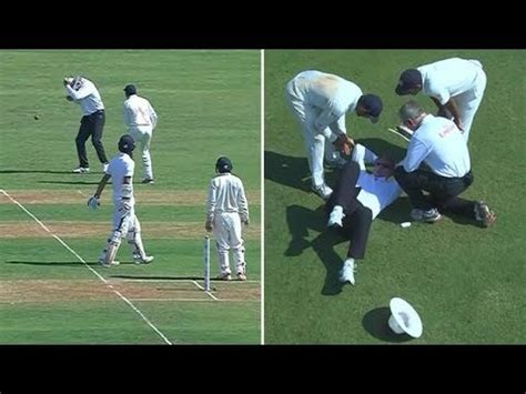 Top 10 WORST UMPIRE INJURIES in cricket match - YouTube