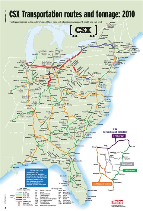 Map of US with Major Transportation Routes and Towns