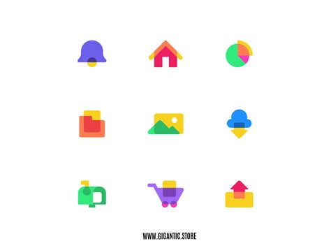 Flat Design Flat Design Colorful Icons Set Illustration by Mark Rise on Dribbble