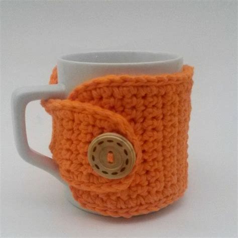 Coffee Cup Cozy in Orange Coffee Lovers Gift by NandysNook