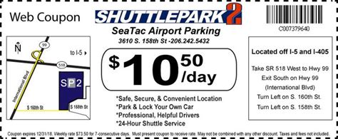 ShuttlePark2 SeaTac Airport Parking | Seatac, Airport parking, Coupons