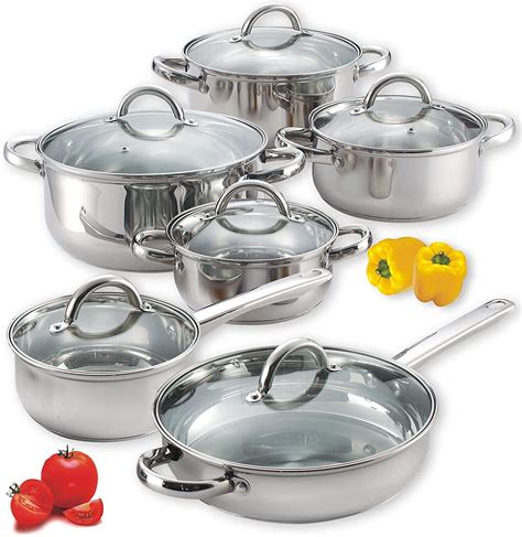 Cook N Home Basic Stainless steel Cookware Set, 12-Piece for sale ...