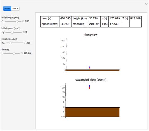 Moon Landing Simulation - Wolfram Demonstrations Project