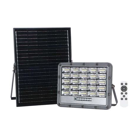 Monocrystalline Solar Powered Flood Lights Remote Control For Garden ...