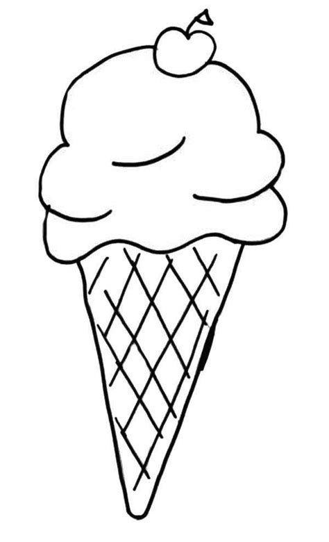 Ice Cream Cone Drawing Black And White | Free download on ClipArtMag