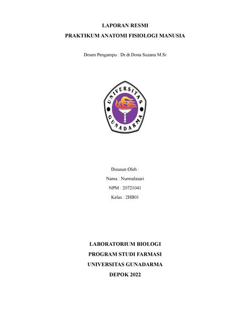 Anfisman 10 Sistem Limfatik - LAPORAN RESMI PRAKTIKUM ANATOMI FISIOLOGI MANUSIA Dosen Pengampu ...