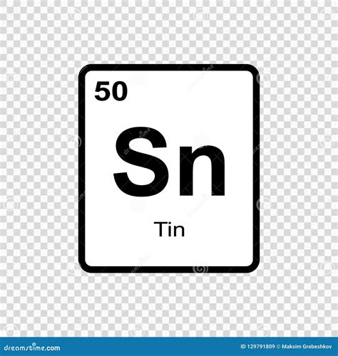 Chemical element Tin stock illustration. Illustration of atomic - 129791809