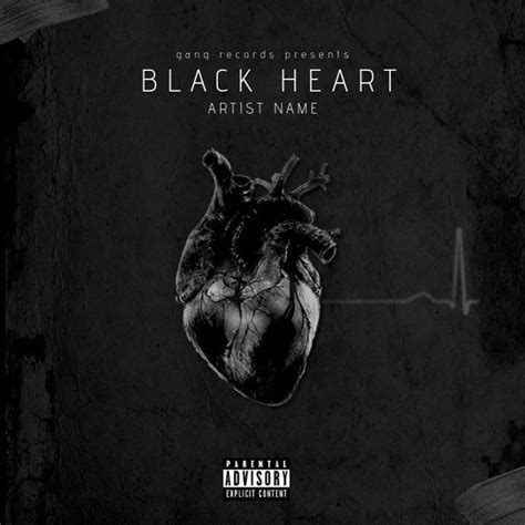 Copy of Black Heart - Album Cover Template | Album cover art, Album ...