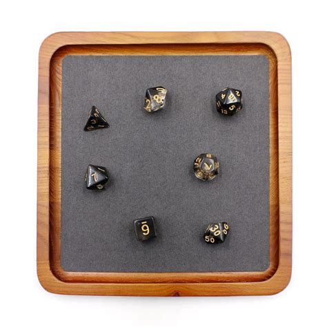 Natural Wood Dice Tray and Dice