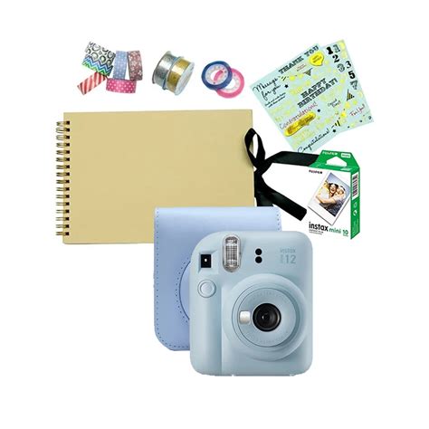 Fujifilm Instax Mini 12 Instant Film Camera Festive Value Pack (Pastel Blue) - Orms Direct ...