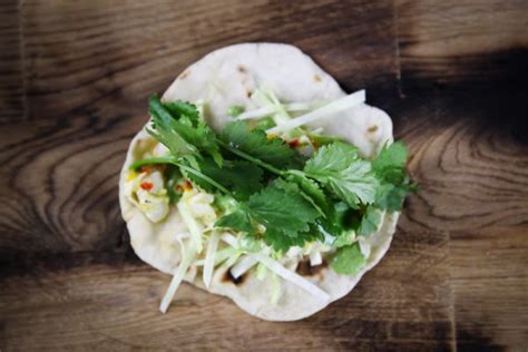 Ceviche Taco with Cilantro Sauce and Lime – Ateriet