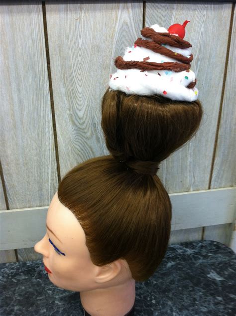 Yum! Ice cream cone hair! | Fantasy hair, Hair styles, Hair dos