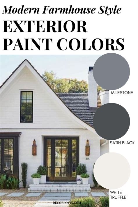 Modern Farmhouse Style Exterior Paint Colors | Farmhouse style exterior ...