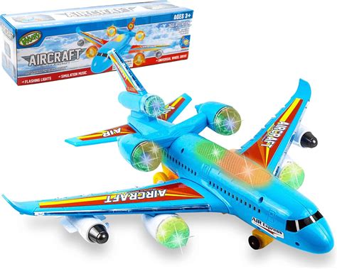 Toysery Airplane Toys for Kids - Bump and Go Action Airplane Toy for ...