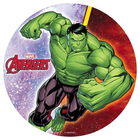 Buy Hulk Avengers Edible Image - Kids Birthday Cake Topper - Wafer Disc - Round 8" Online at ...