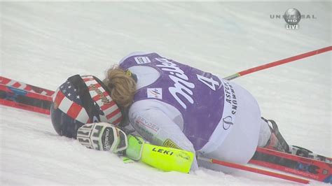 Mikaela Shiffrin - Giant Slalom Run 2 Crash - 2015 Nature Valley Aspen Winternational - YouTube