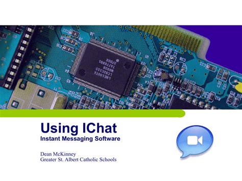 Using IChat Instant Messaging Software