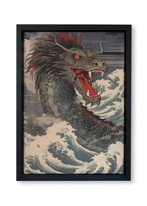 Japanese Dragon Art Dragon Painting Oriental Dragon Art Dragon - Etsy