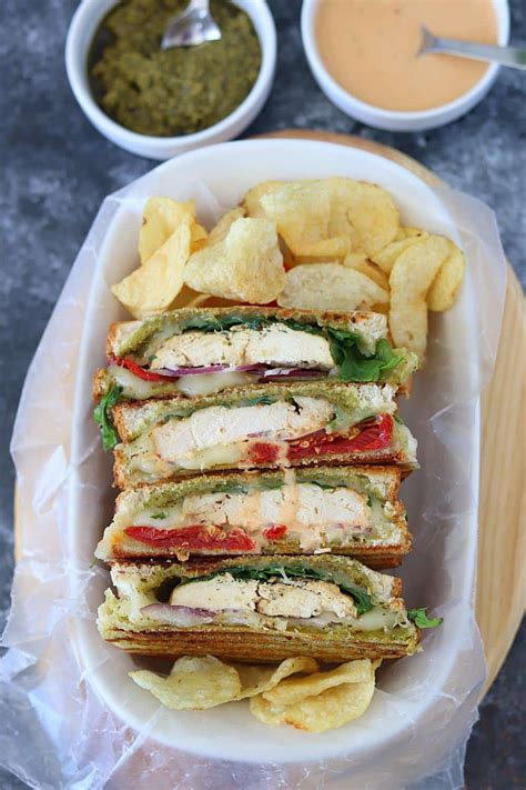 Grilled Chicken Pesto Panini, Chicken Pesto Panini Recipe,