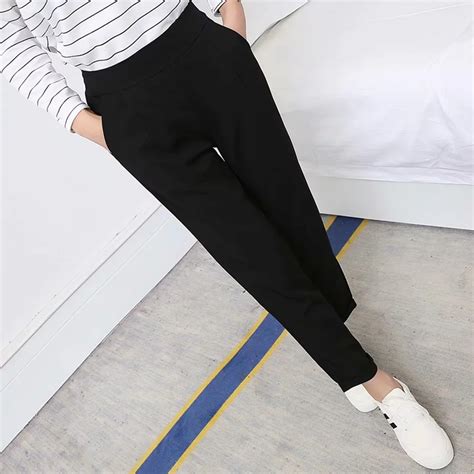 Black Work Office Pants Women Slim Cut Harlan Casual Pants Long ...