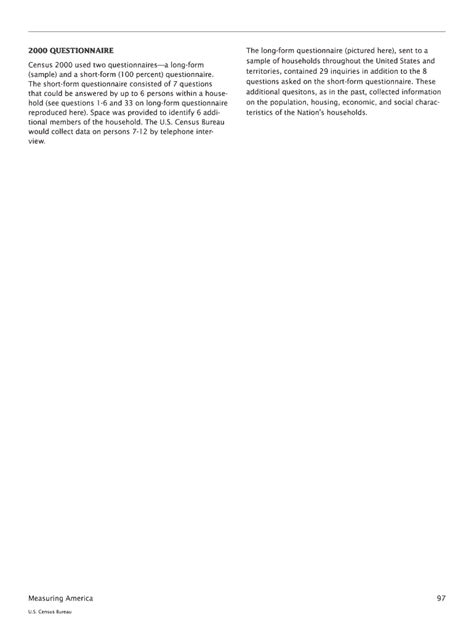 Fillable Online Census 2000 used two questionnairesa long-form Fax Email Print - pdfFiller