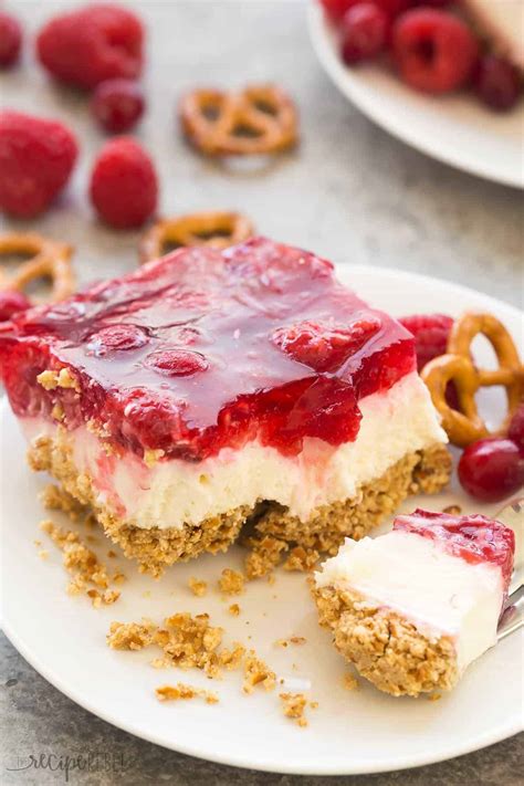 Cranberry Raspberry Pretzel Salad Dessert + VIDEO