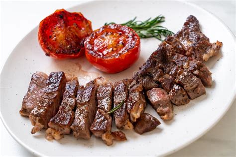 Grilled Medium Rare Beef Steak Stock Photo - Image of filet, spice: 163528630