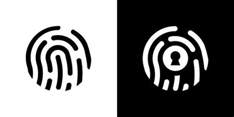 Premium Vector | Fingerprint and security logo design icon vector ...