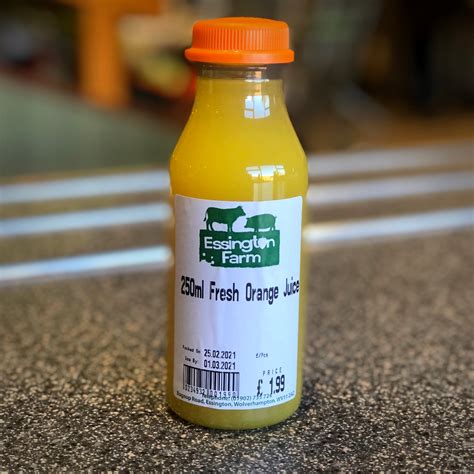 Freshly Squeezed Orange Juice (250ml) · Essington Farm