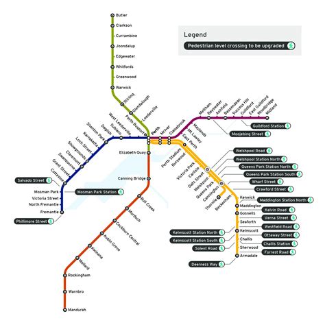 Transperth Train Line Map