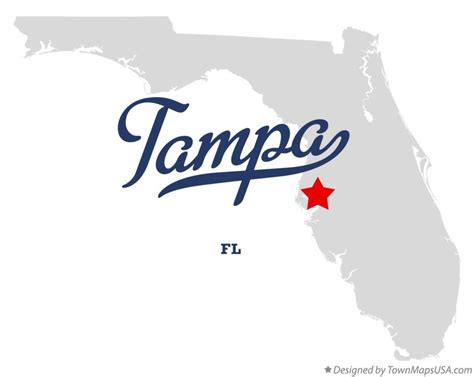 Map of Tampa, FL, Florida