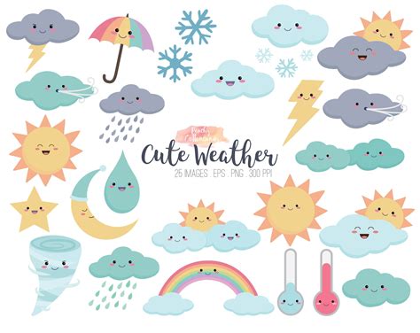 Weather Boho Clipart - Etsy