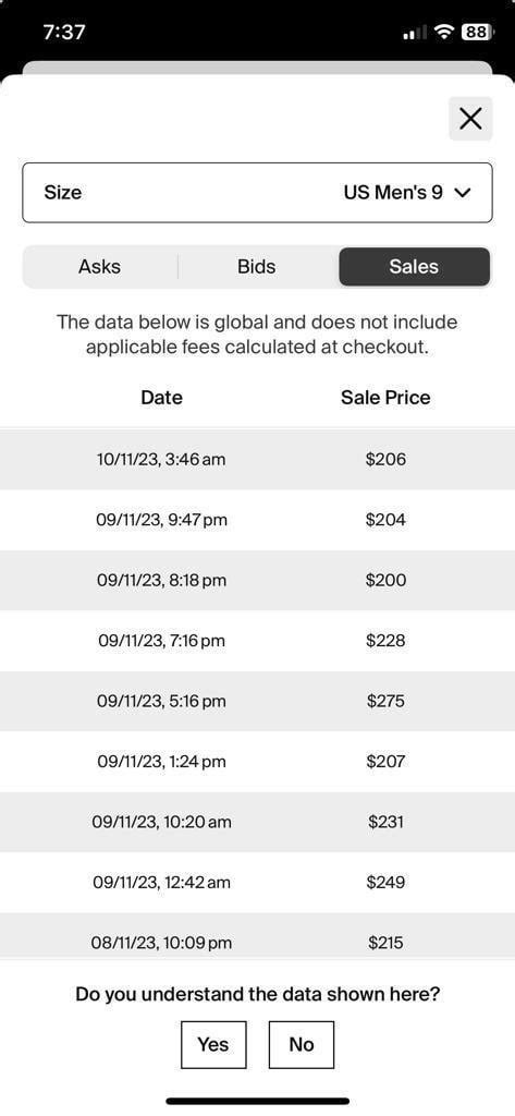 Stockx showing different last sale prices? : r/stockx