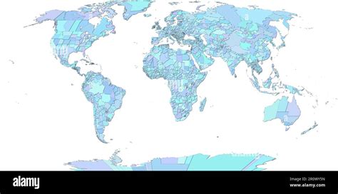 World map blank with Robinson projection Stock Vector Image & Art - Alamy